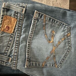Vintage Buckle low rise jeans
